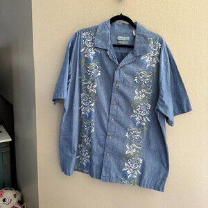 Batik Bay Men's Blue Hawaiian Shirt  Size XL‎